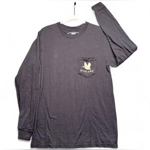 BURLEBO Men's Charcoal Long Sleeve Tee